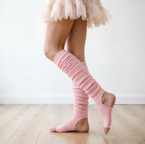 Thigh High Ribbed Open Toe Socks